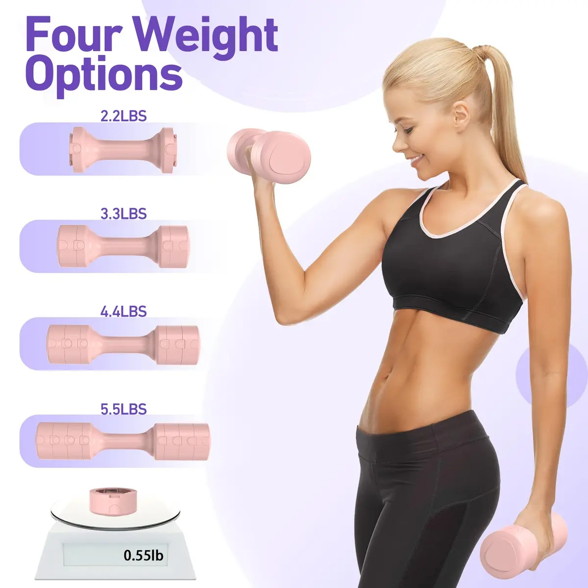 Deerrun® Dumbbell - Each 3.3Lbs To 5.5Lbs For Women At Home 2