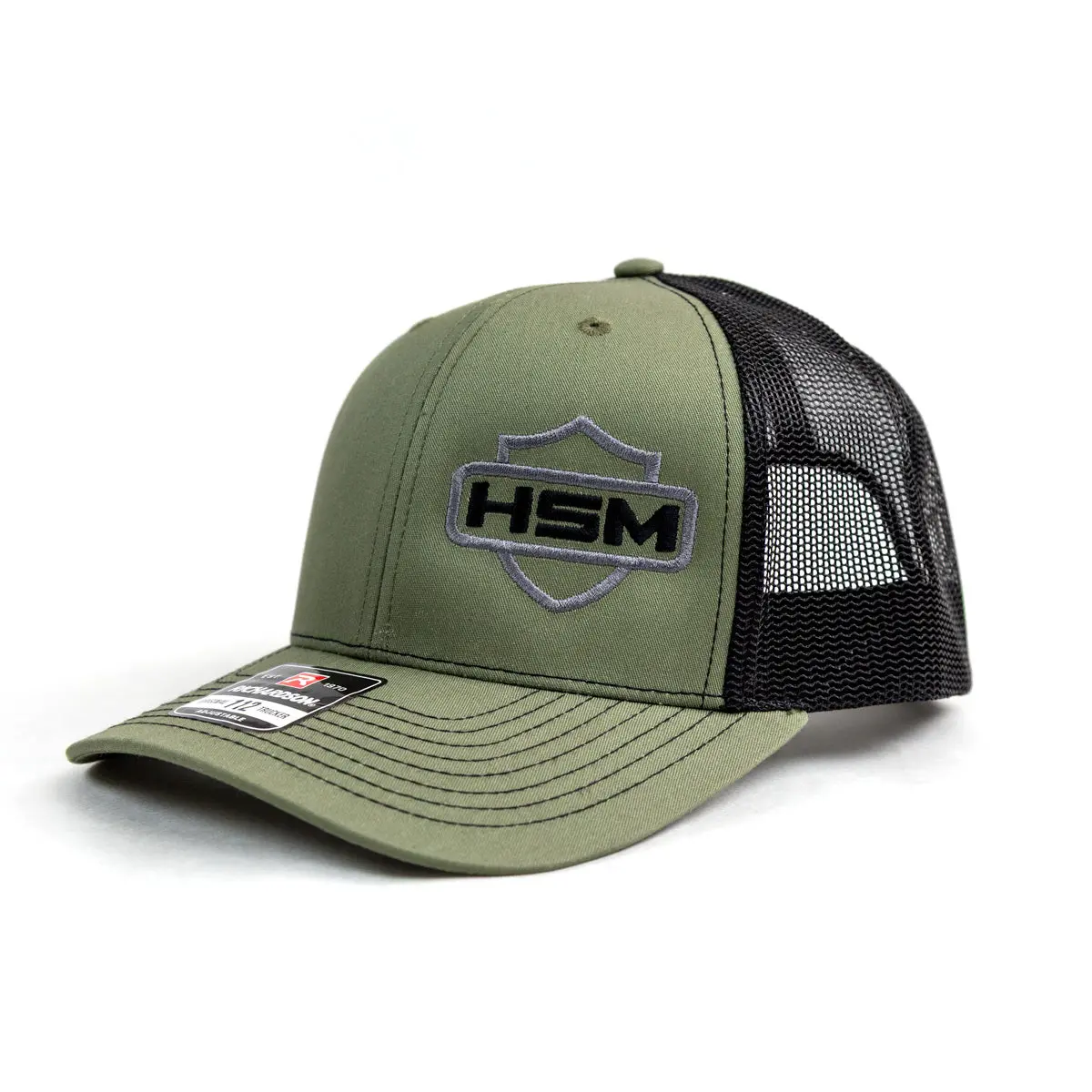 Hsm Crest Round Brim Snapback – Olive/Black 1