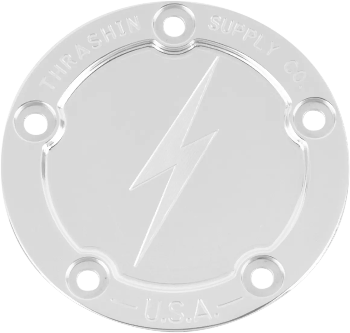 Thrashin Supply Co. Points Cover - Dished - Polished - 5 Hole - Twin Cam Tsc-3026-2 1