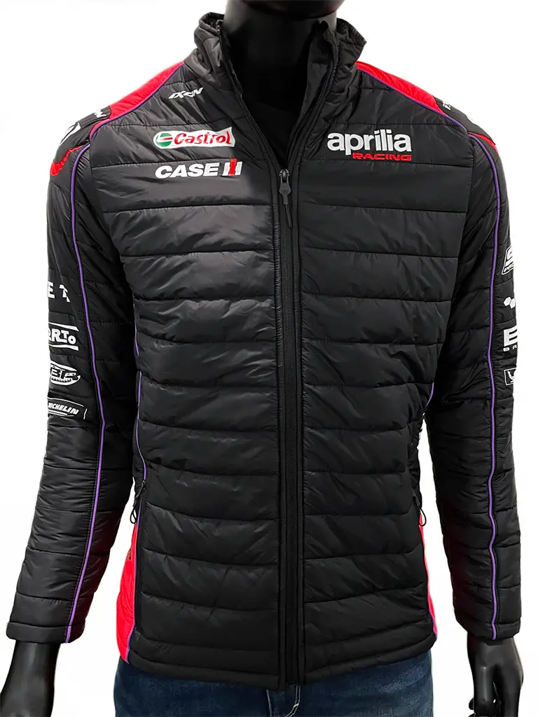Aprilia Racing Gp 23 Teamwear Replica Full Zip Puffy Windbreaker Jacket 1