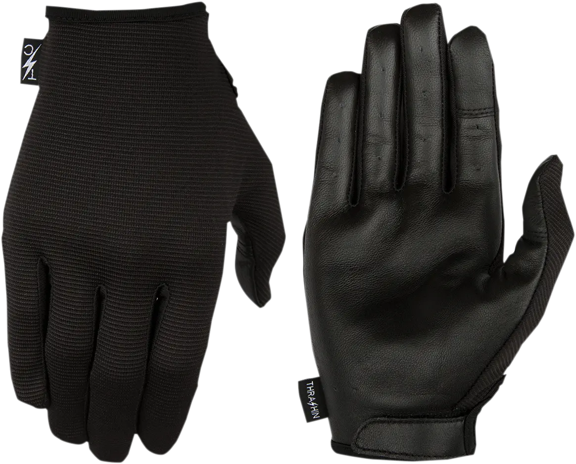 Thrashin Supply Co. Stealth Leather Palm Gloves 1