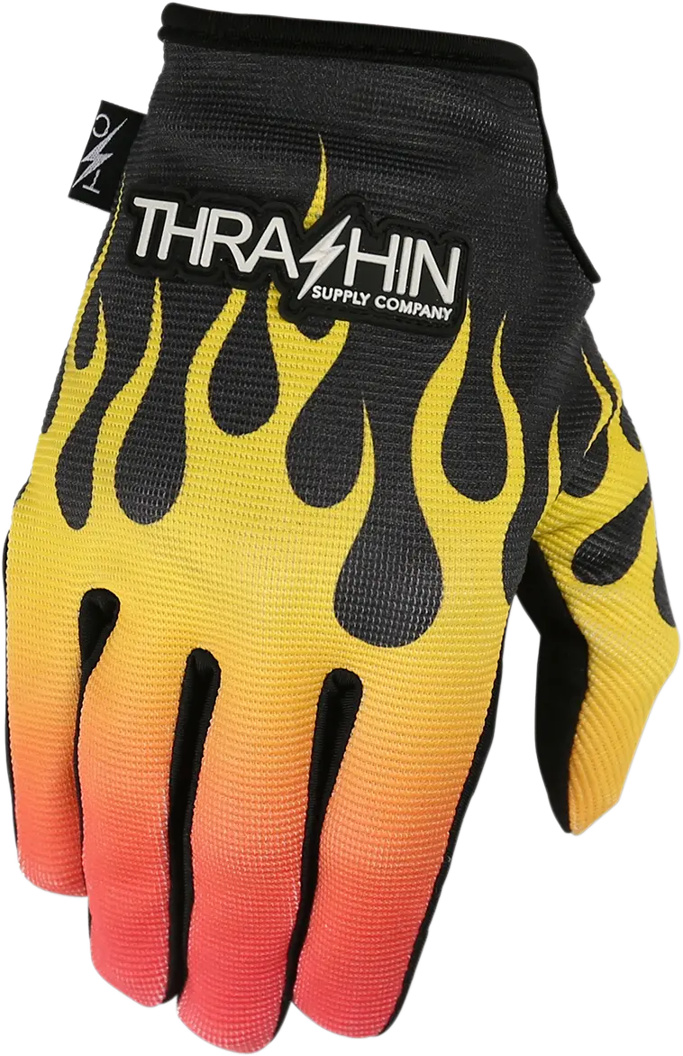Thrashin Supply Co. Stealth Riding Gloves Flame 1