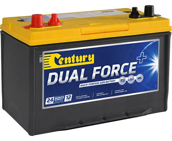 Century 27X Mf Dual Force+ Agm Battery - 12V, 750Cca, Dual Purpose 1