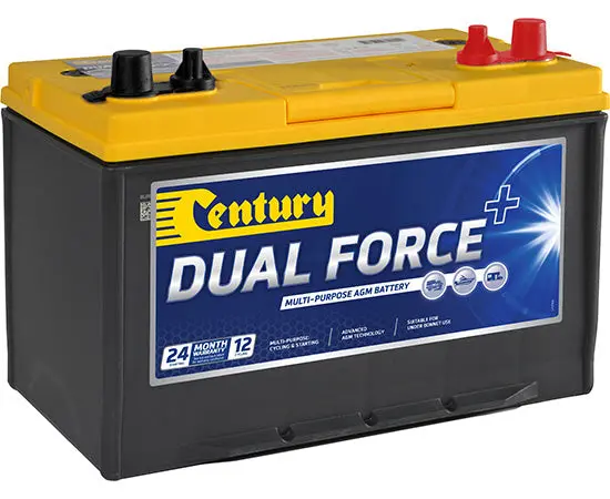 Century 27Lx Mf Dual Force+ Agm Battery - 12V, 750Cca, Dual Purpose 1