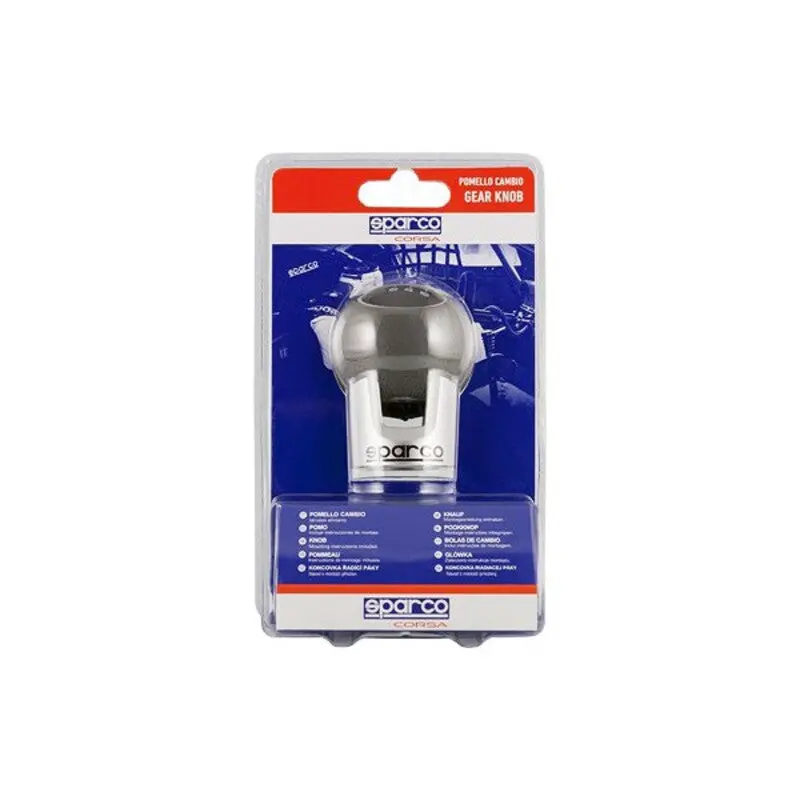 Manete De Caixa De Velocidades Sparco Lazio Cinzento Cromado 1