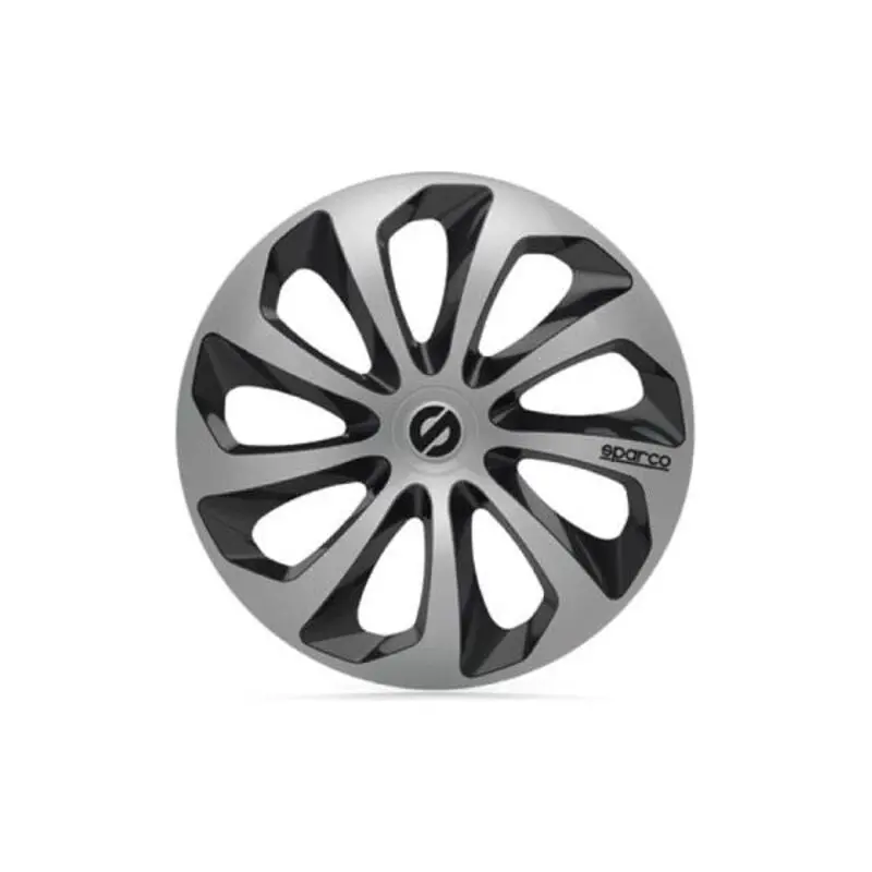 Tampões Sparco Spc1673svbk 16" Preto/Prateado (4 Uds) 1