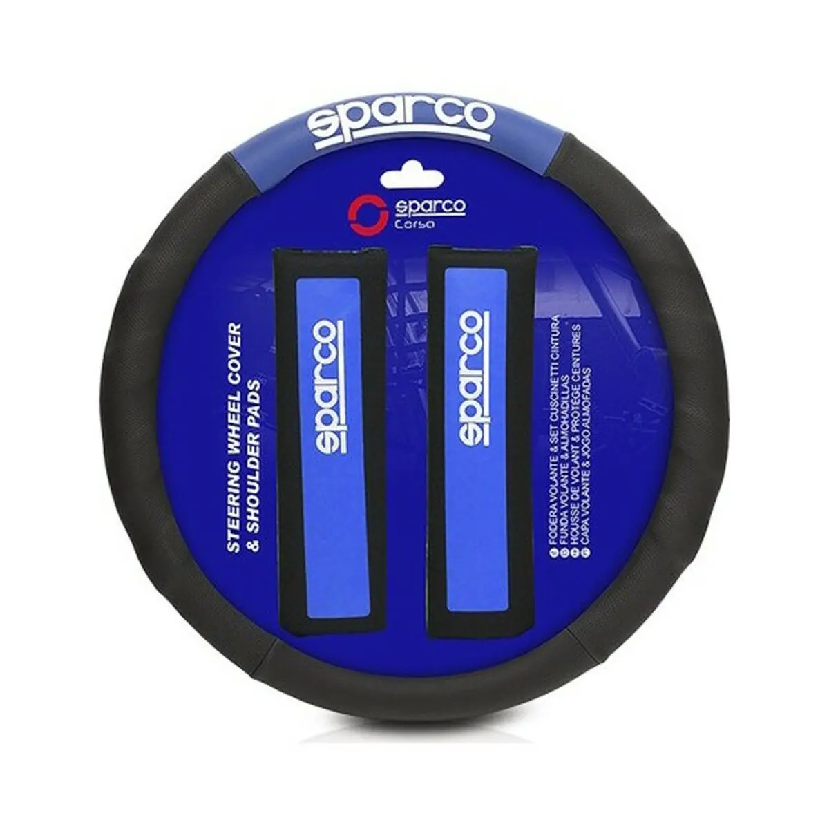 Capa Para Volante Spc1111 + Almofadas Para Cinto, Azul 1