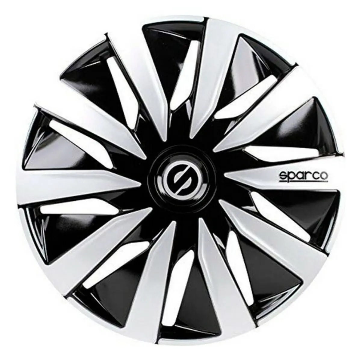 Tapacubos Sparco Spc1491bksv Prateado Preto 14" Preto/Prateado 1