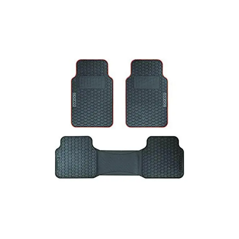 Conjunto De Tapetes De Carro Sparco F500 Universal Preto/Vermelho (3 Pcs) 1