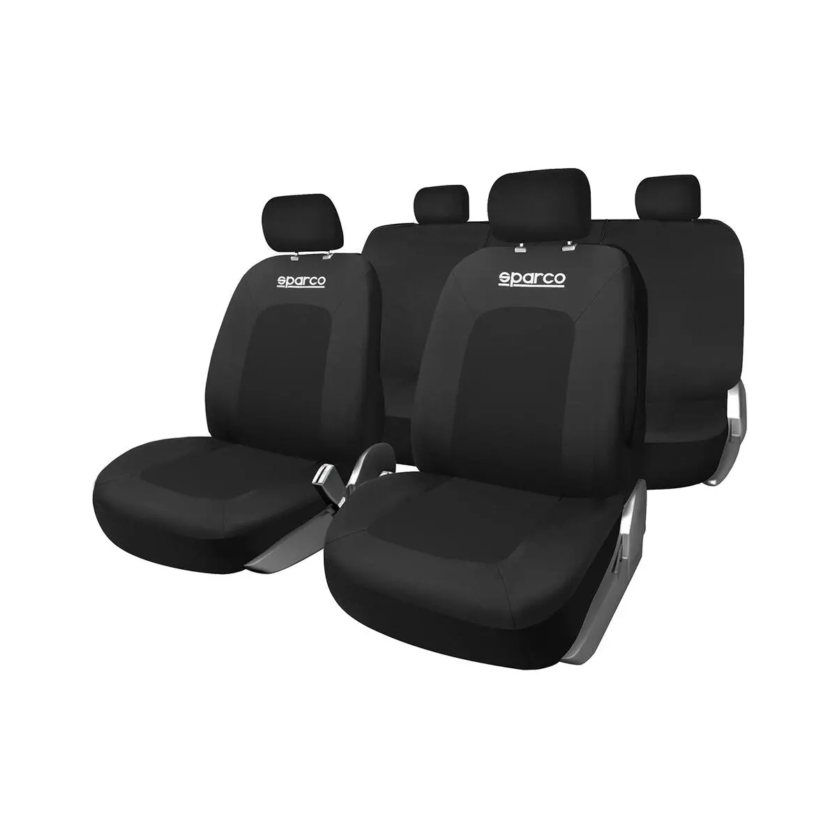 Conjunto De Capas Para Assentos Sparco Sport Preto 1