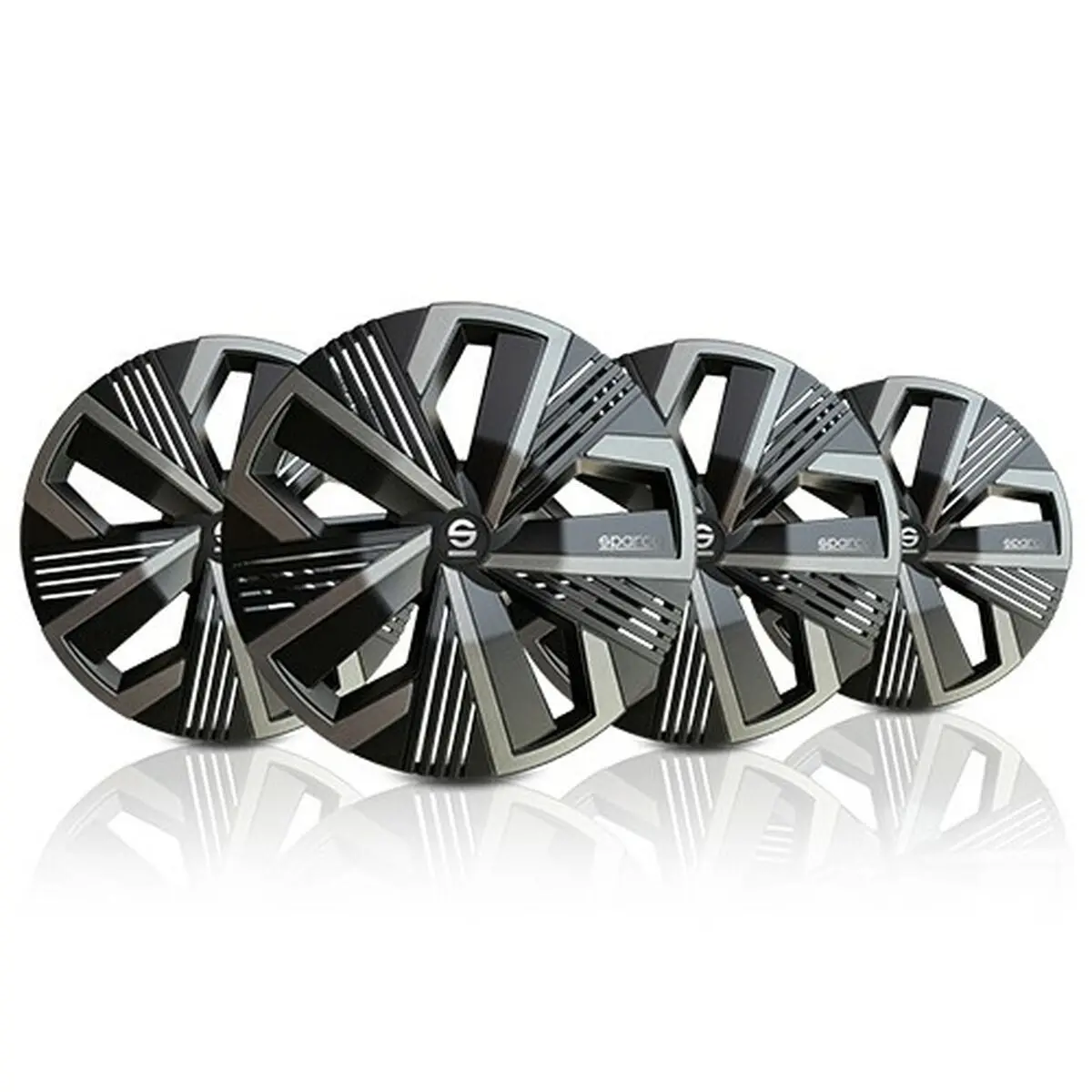 Tapacubos Goodyear Nagoya Preto/Cinzento 15" 4 Unidades 1