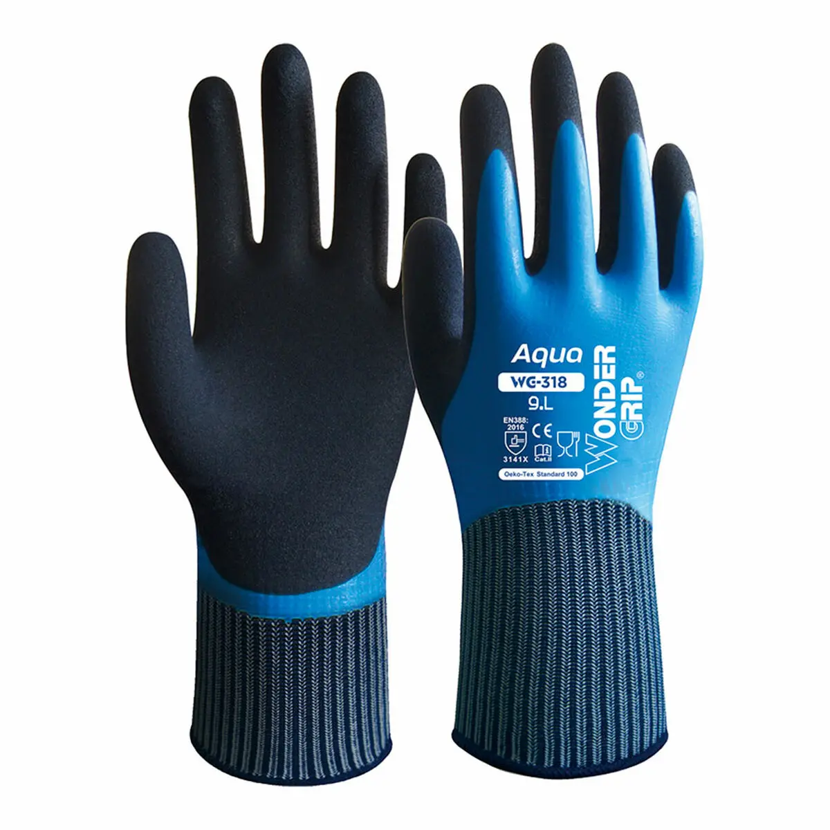 Luvas De Trabalho Wonder Grip Azul 1