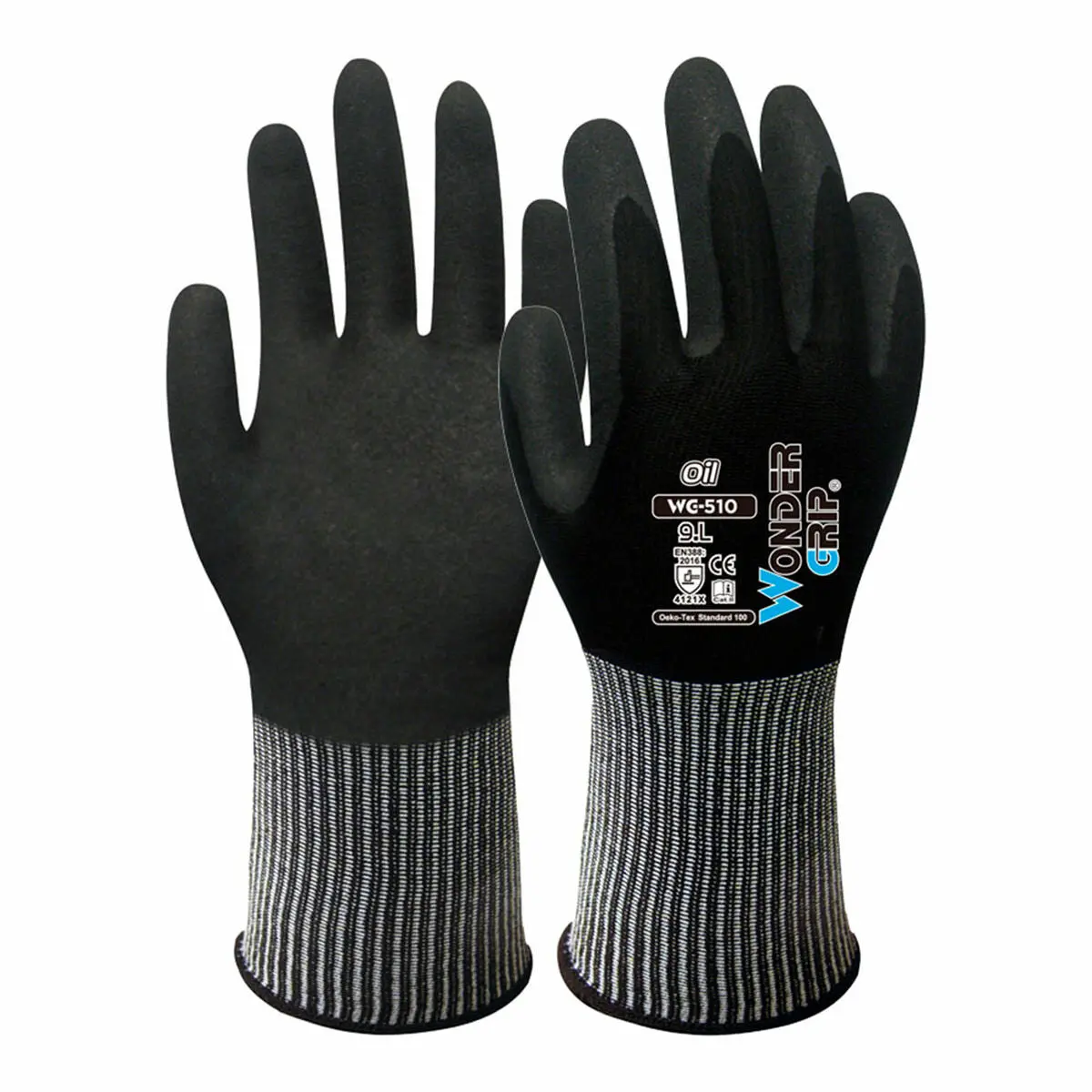 Luvas De Trabalho Wonder Grip Preto 1
