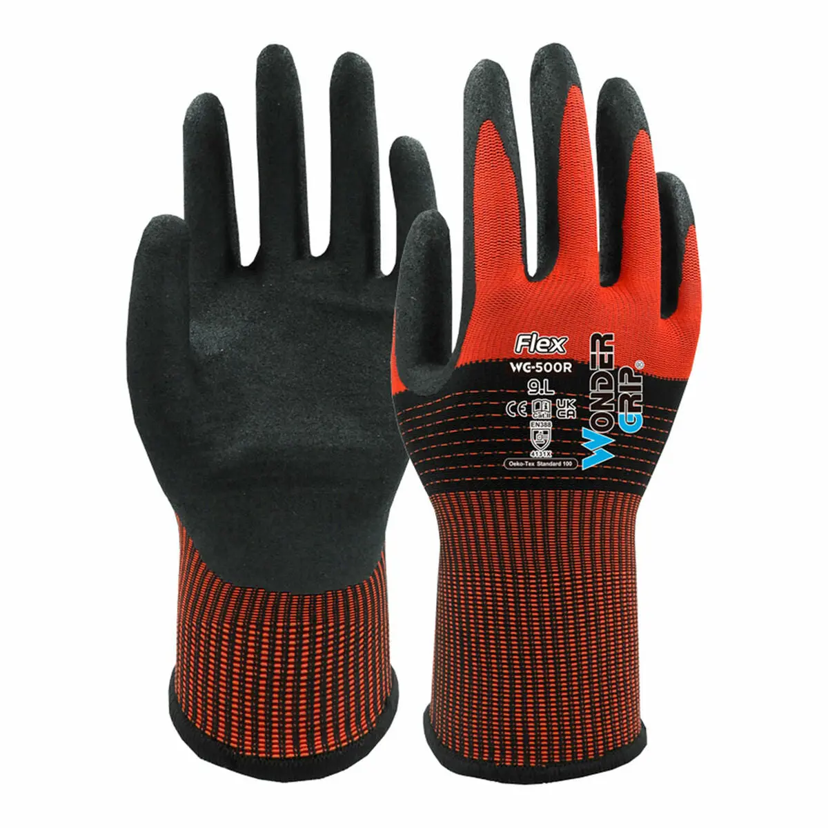 Luvas De Trabalho Wonder Grip Vermelho Nitrila 1