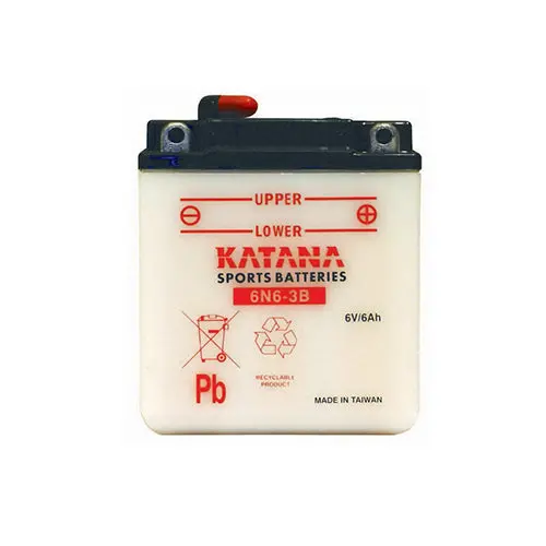 6V Katana Motorcycle Battery 6N6-3B | 6Ah, 6-Month Warranty 1