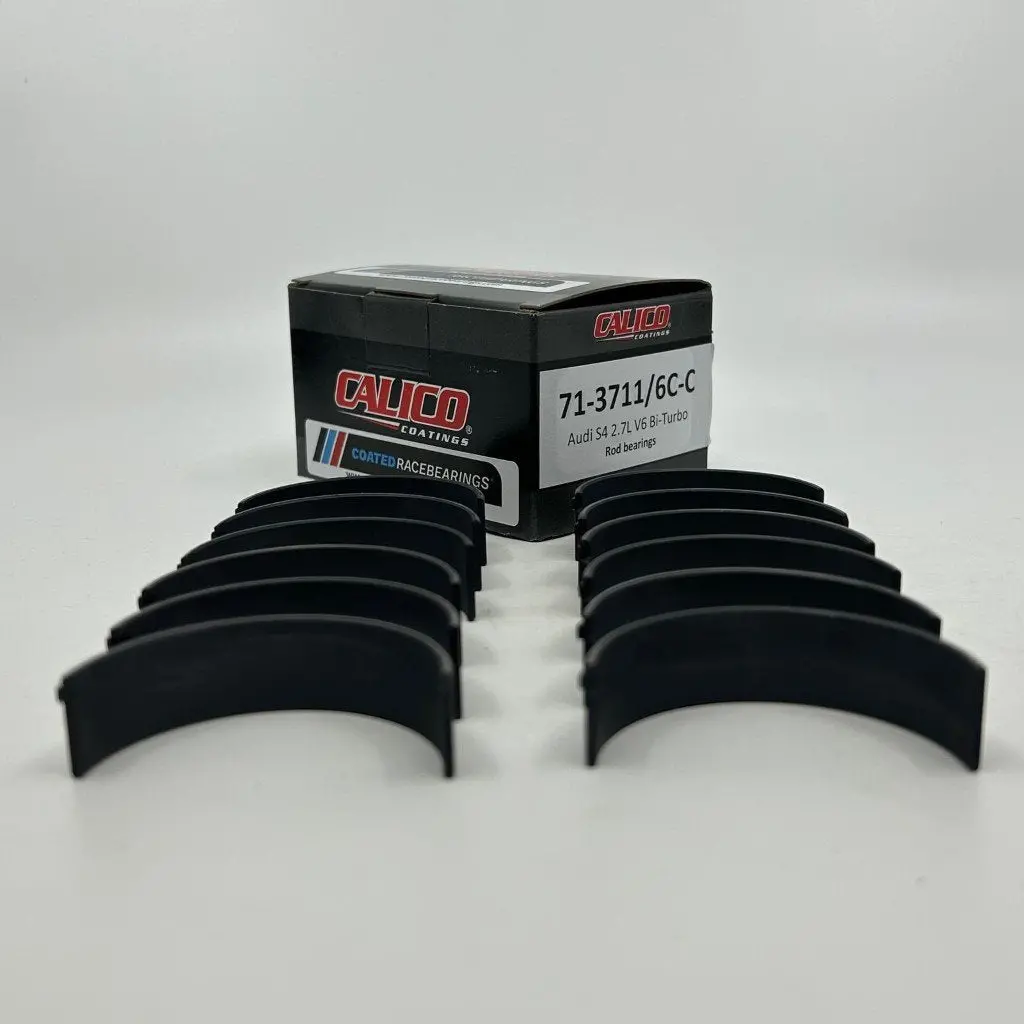 Coatedperformancebearings Calico Ct-1 Coated Glyco Oem Rod Bearing Set 71-3711/6C-C - Audi S4 2.7L V6 Bi-Turbo Azr Asj Engine Codes, Std. Diameter 2