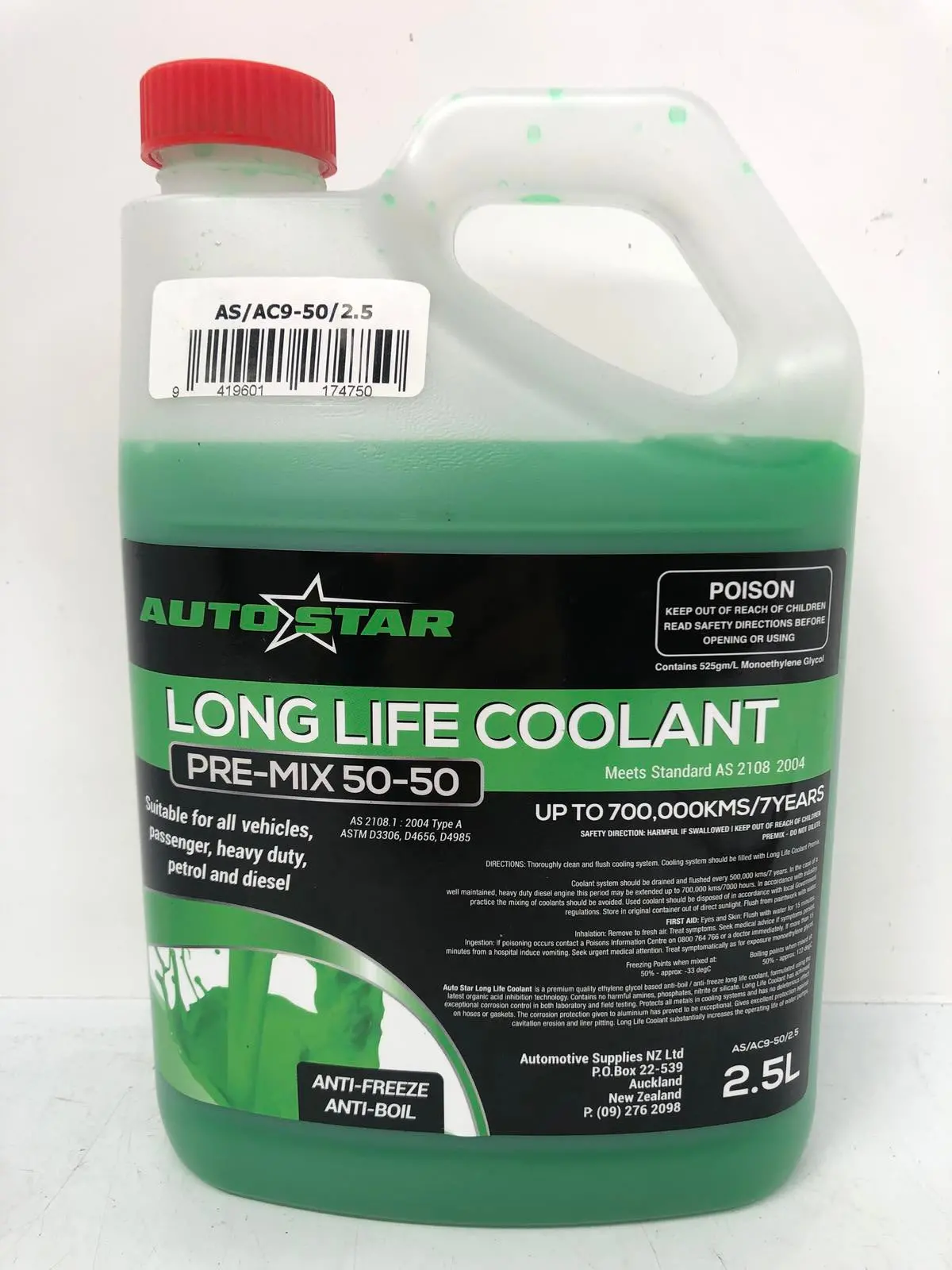 Autostar As/Ac9/2.5 Green Concentrate Coolant 2.5L 1