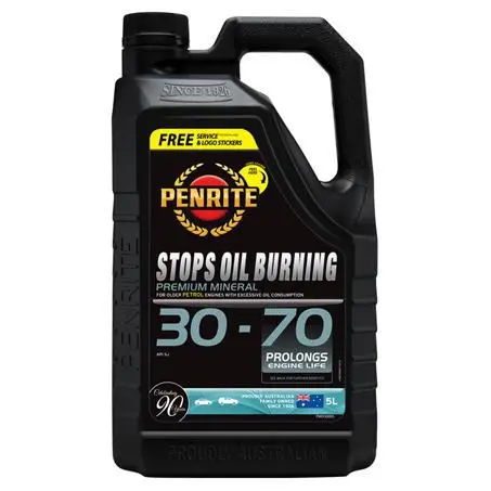 Penrite Stops Oil Burning 30W-70 5L Engine Oil - Pmo30005 1