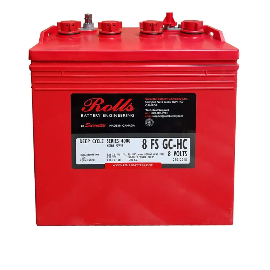 Rolls 8 Fsgc Hc 8V 182Ah Deep Cycle Golf Cart Battery 1