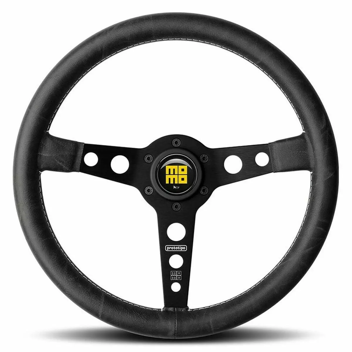 Volante De Corrida Momo Prototipo Heritage Preto Ø 35 Cm 1