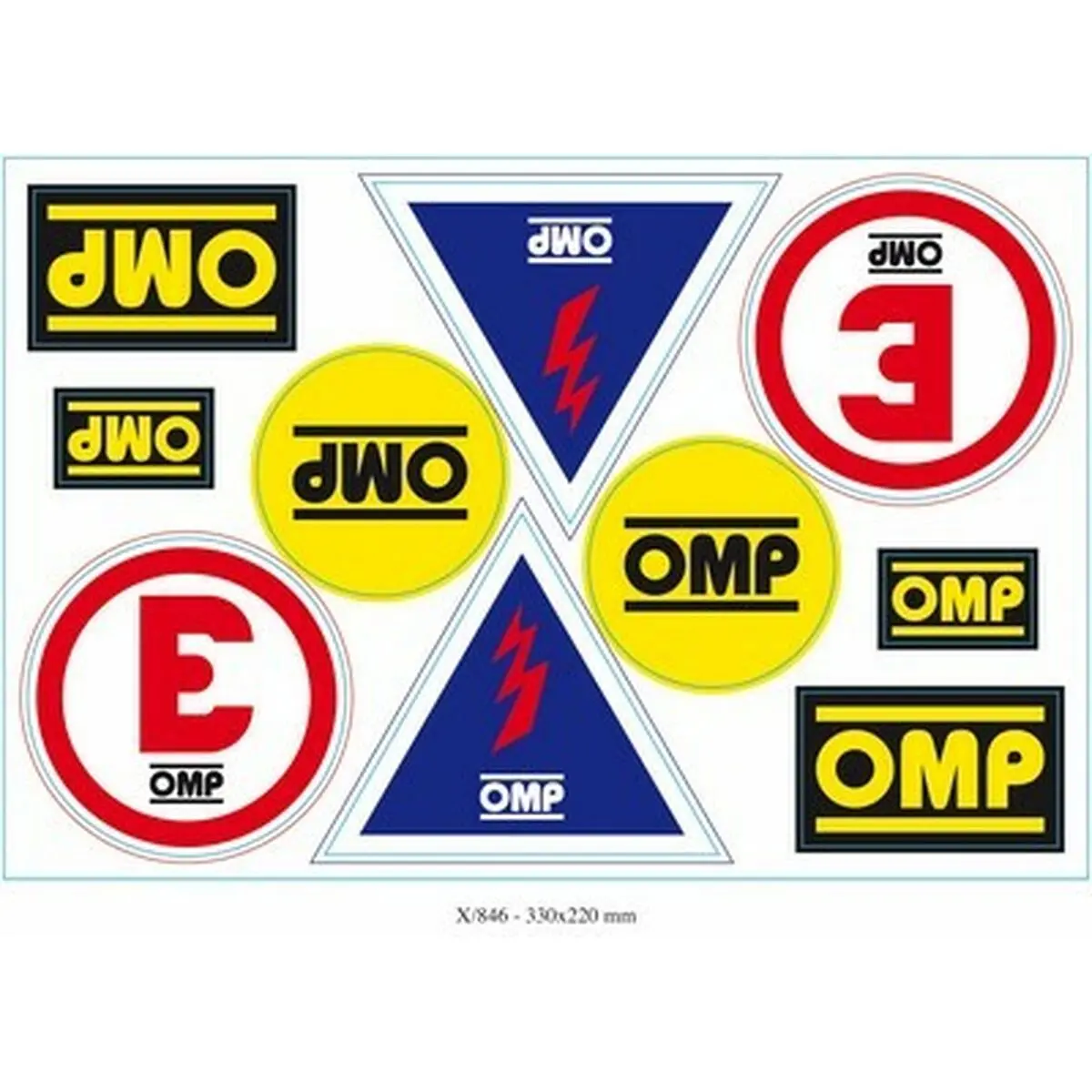 Conjunto De Autocolantes Para Competição Omp 1