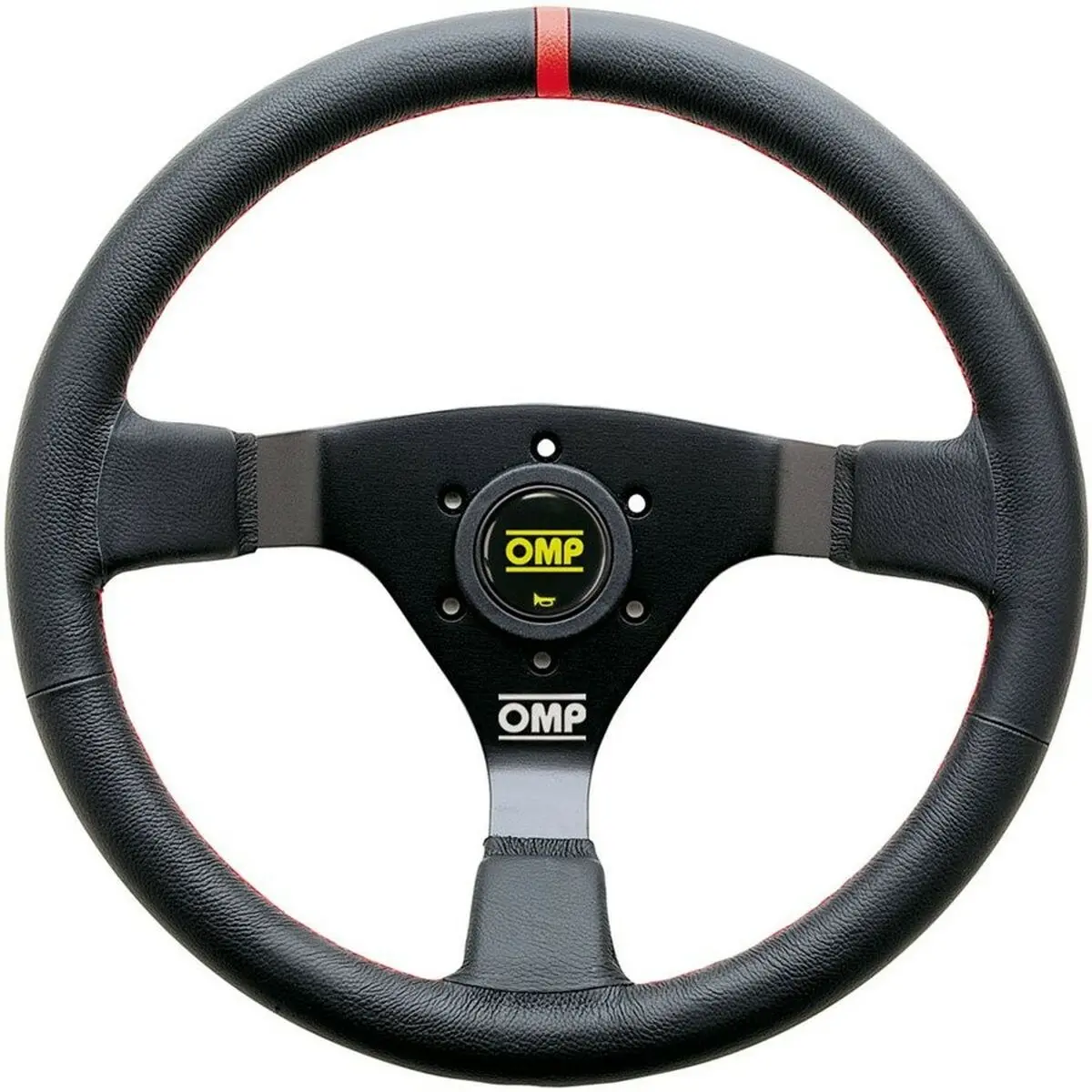 Volante De Corrida Omp Od/1980/Nr Ø 35 Cm Preto/Vermelho Vermelho/Preto 1