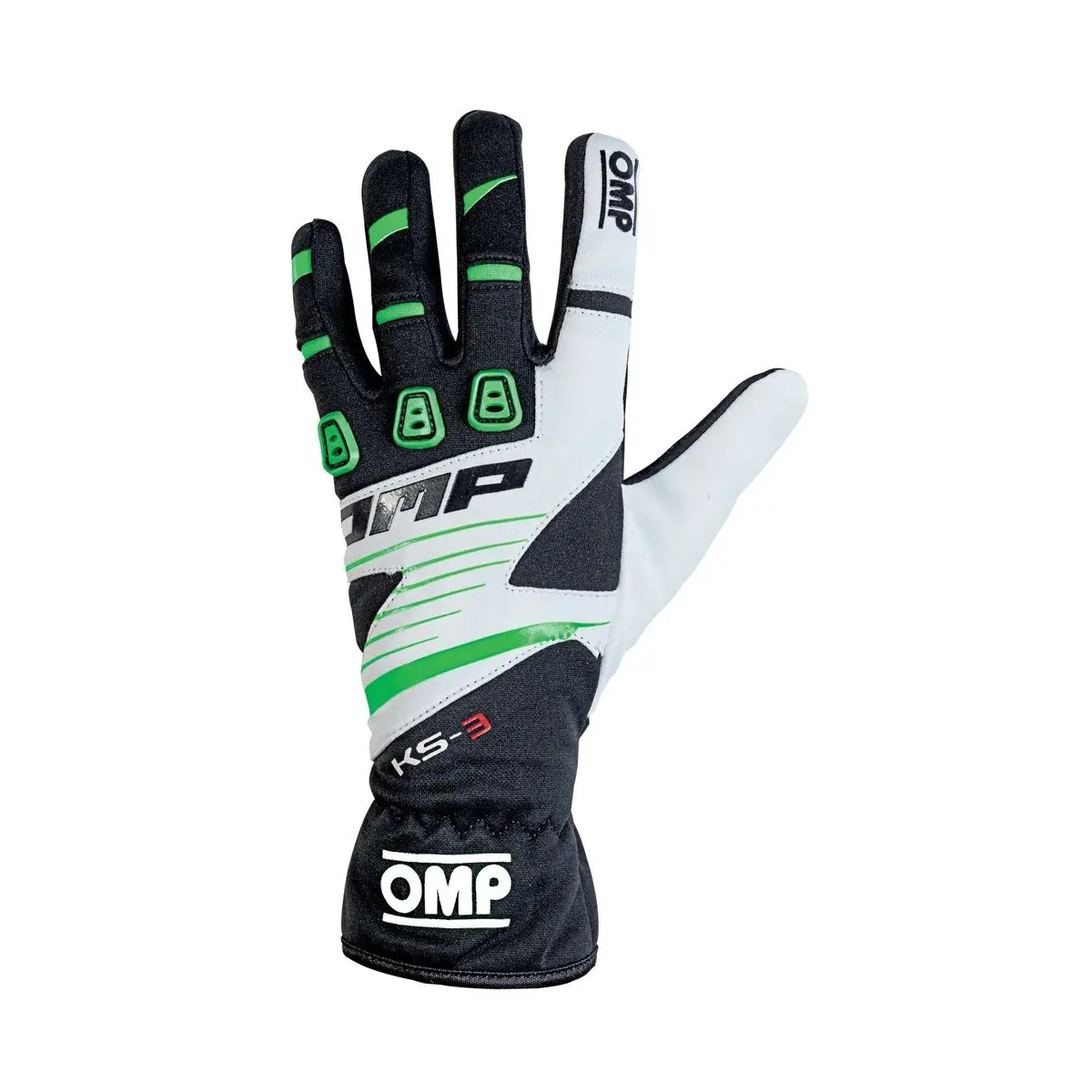 Luvas De Karting Para Crianças Omp Ks-3 My2018 6 Kart Branco Preto Verde 1