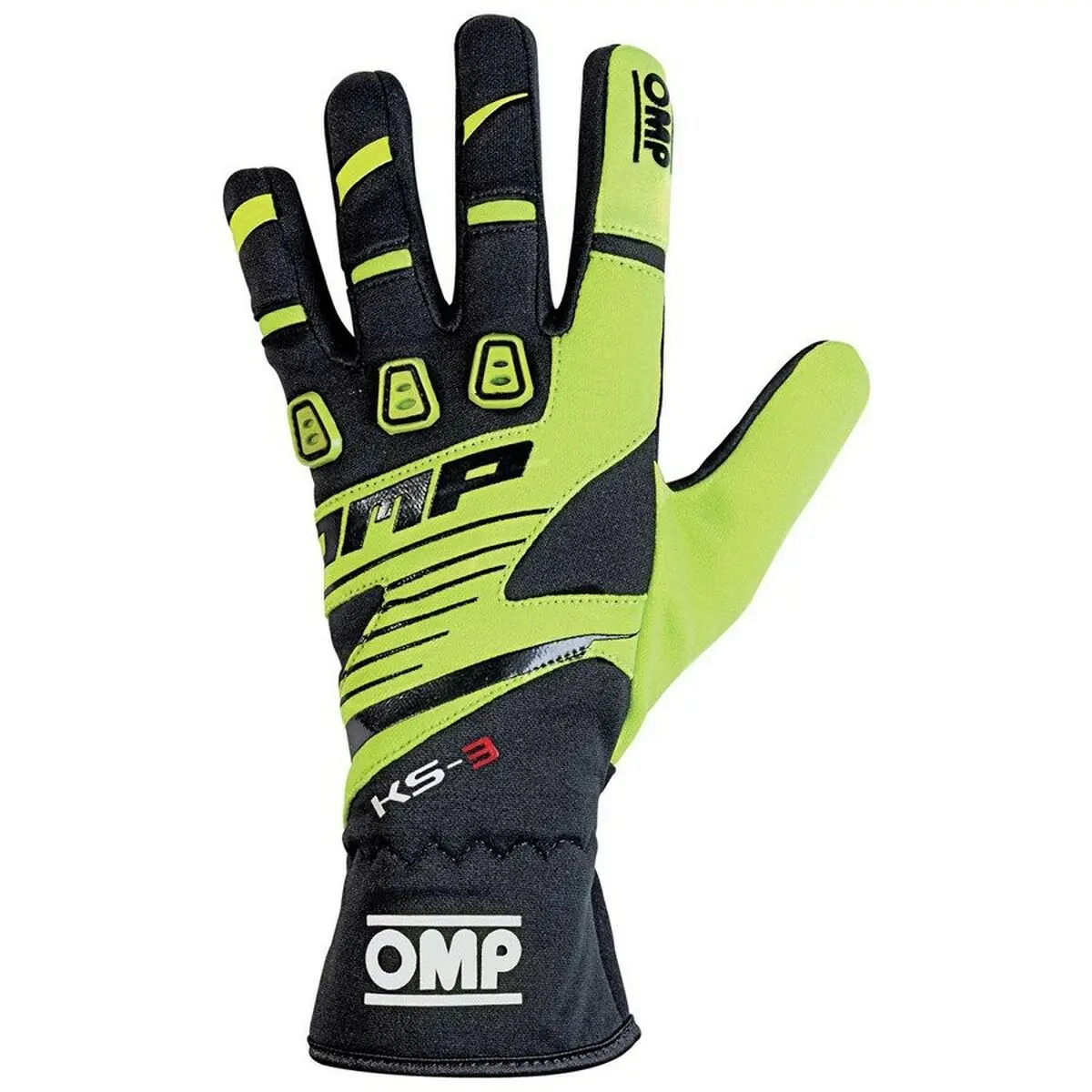 Luvas De Karting Omp Ks-3 Amarelo/Preto M 1