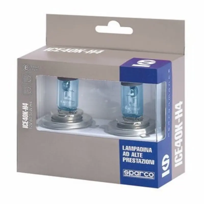 Lâmpada Sparco Ice40k H4 12V 55W Blanco Azulado Efecto Xenon 1