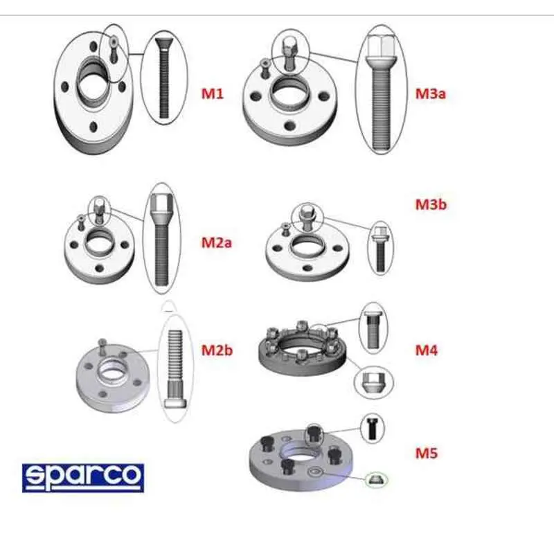 Espaçadores Para Automóvel Sparco (5X120, 72,5, M14x1,50, 30 Mm) 2