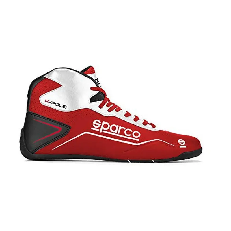 Botas De Karting Sparco K-Pole, Branco/Vermelho 1