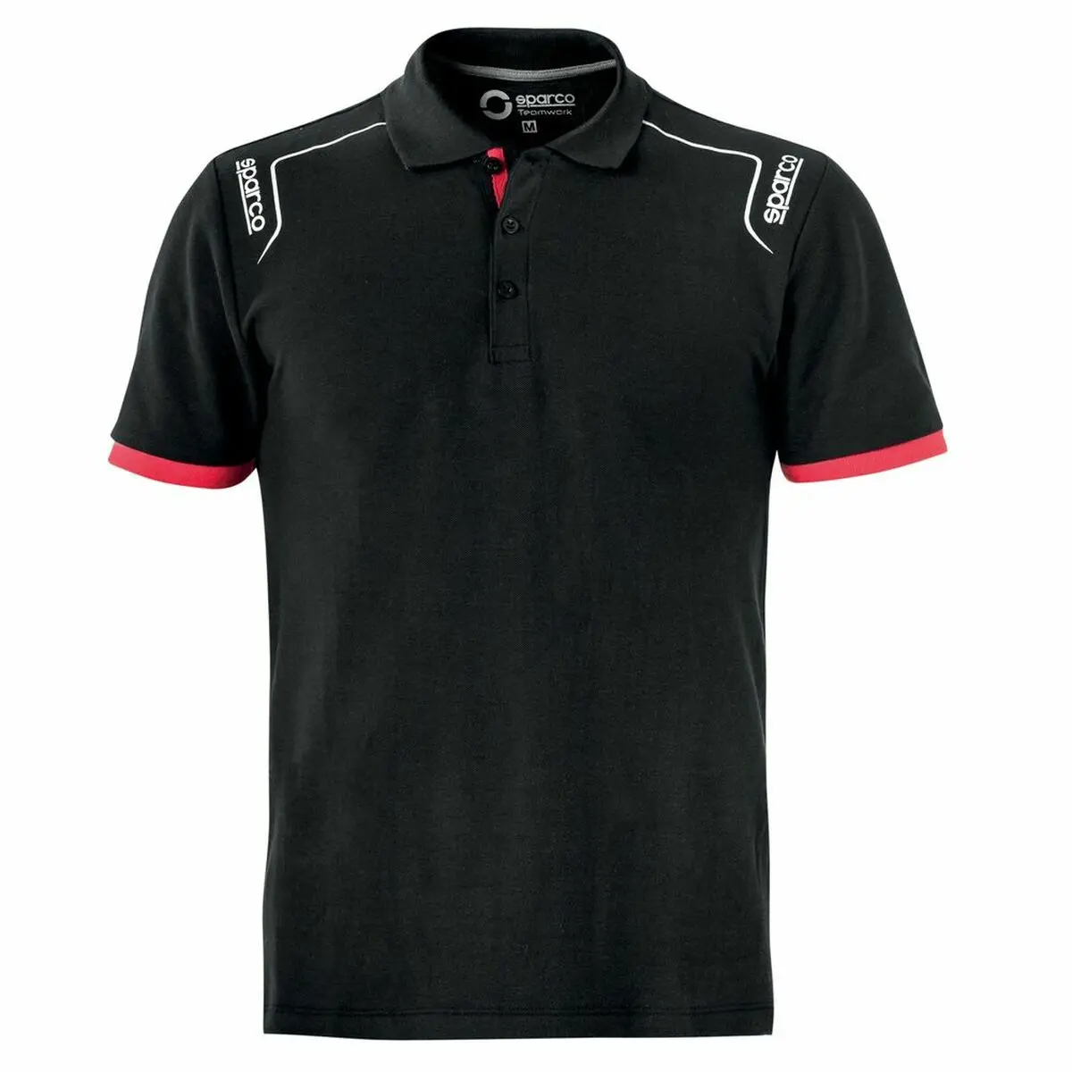 Polo De Manga Curta Sparco Tech Stretch Preto Xxl 1