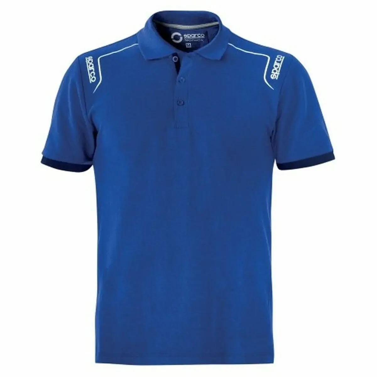 Polo De Manga Curta Homem Sparco Tech Stretch Azul 1