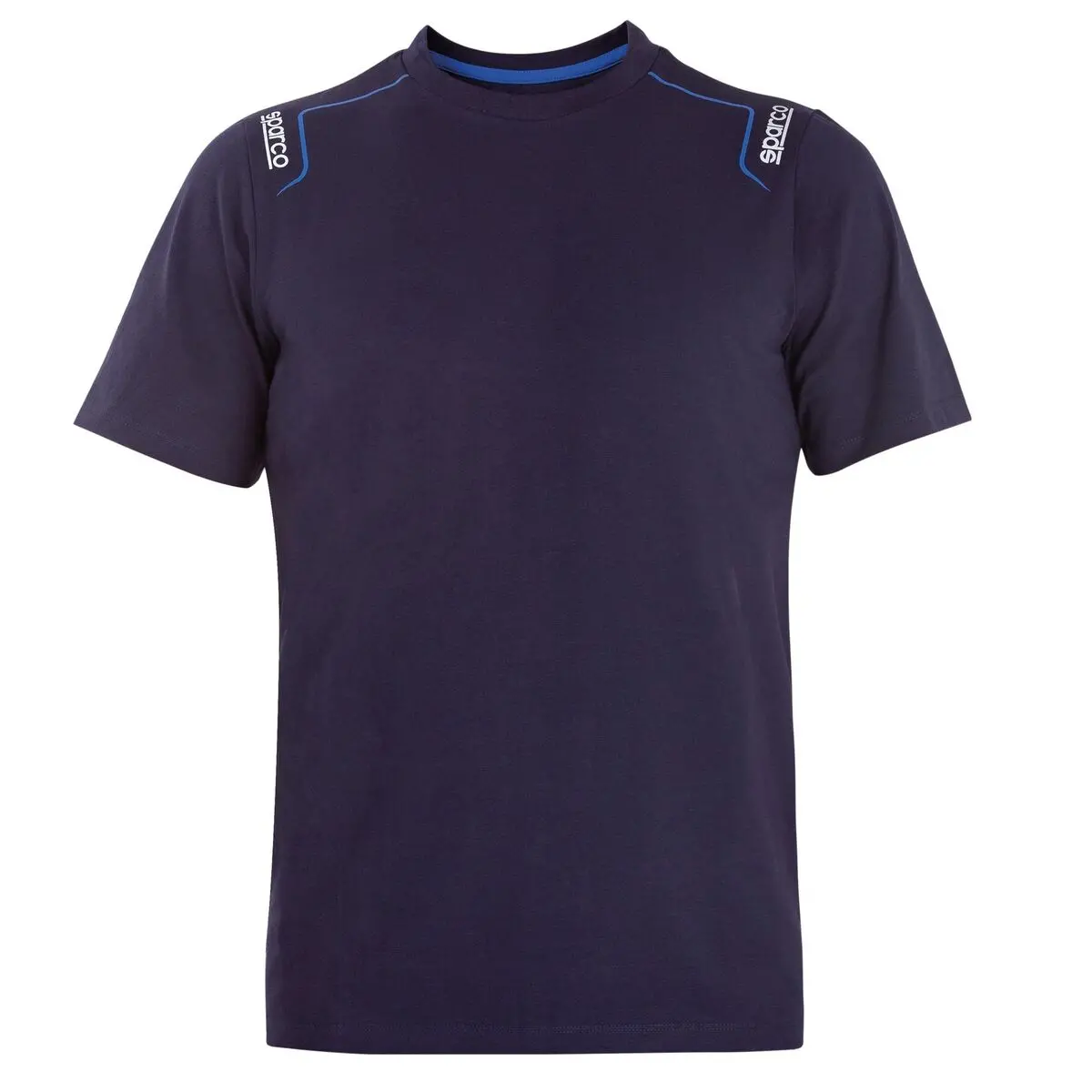 Camisola De Manga Curta Homem Sparco Tech Stretch Azul Marinho 2