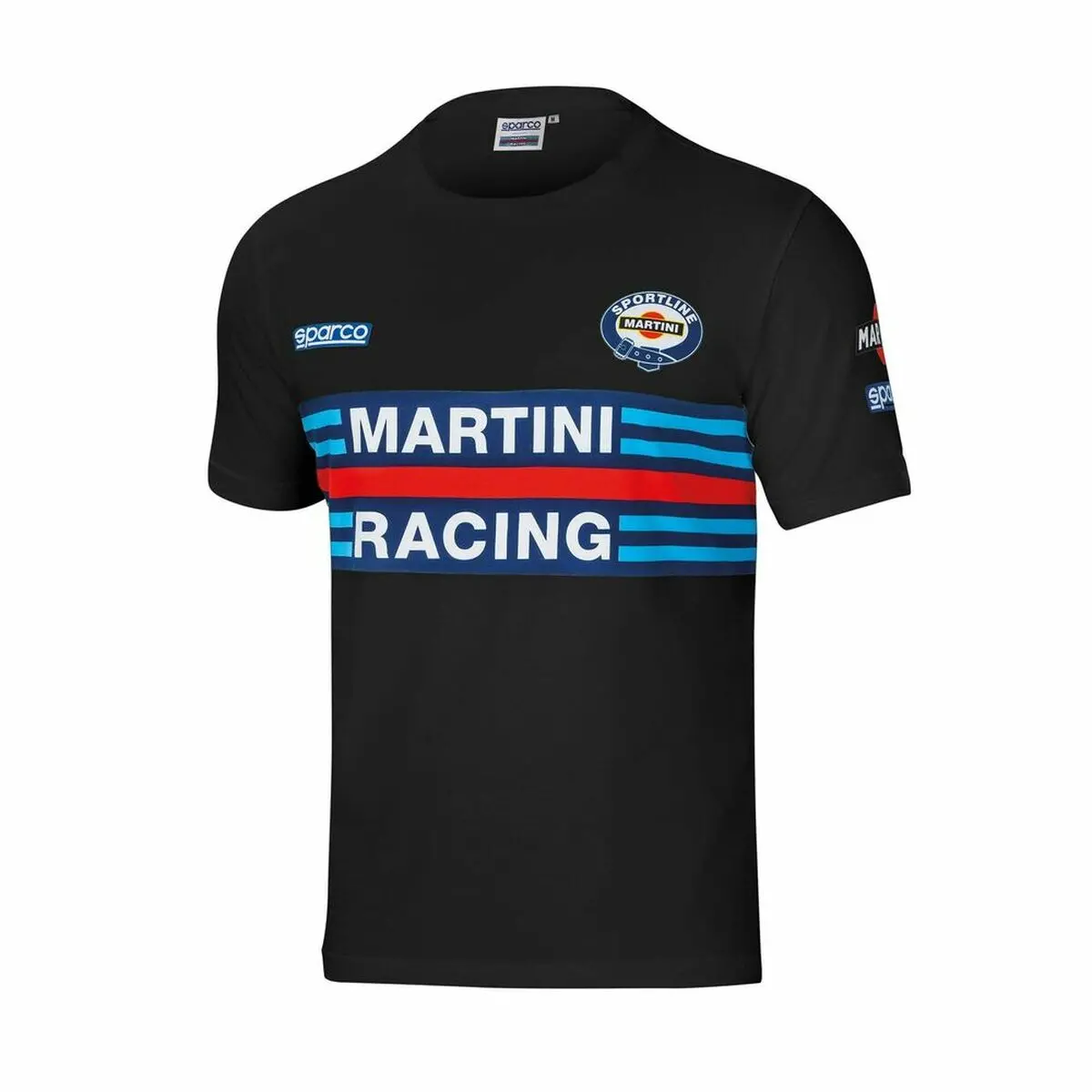 Camisola De Manga Curta Homem Sparco Martini Racing Preto 1