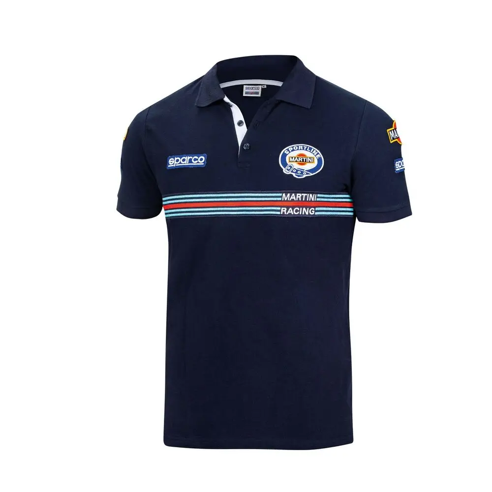 Polo De Manga Curta Sparco Martini-R L Azul Marinho 1