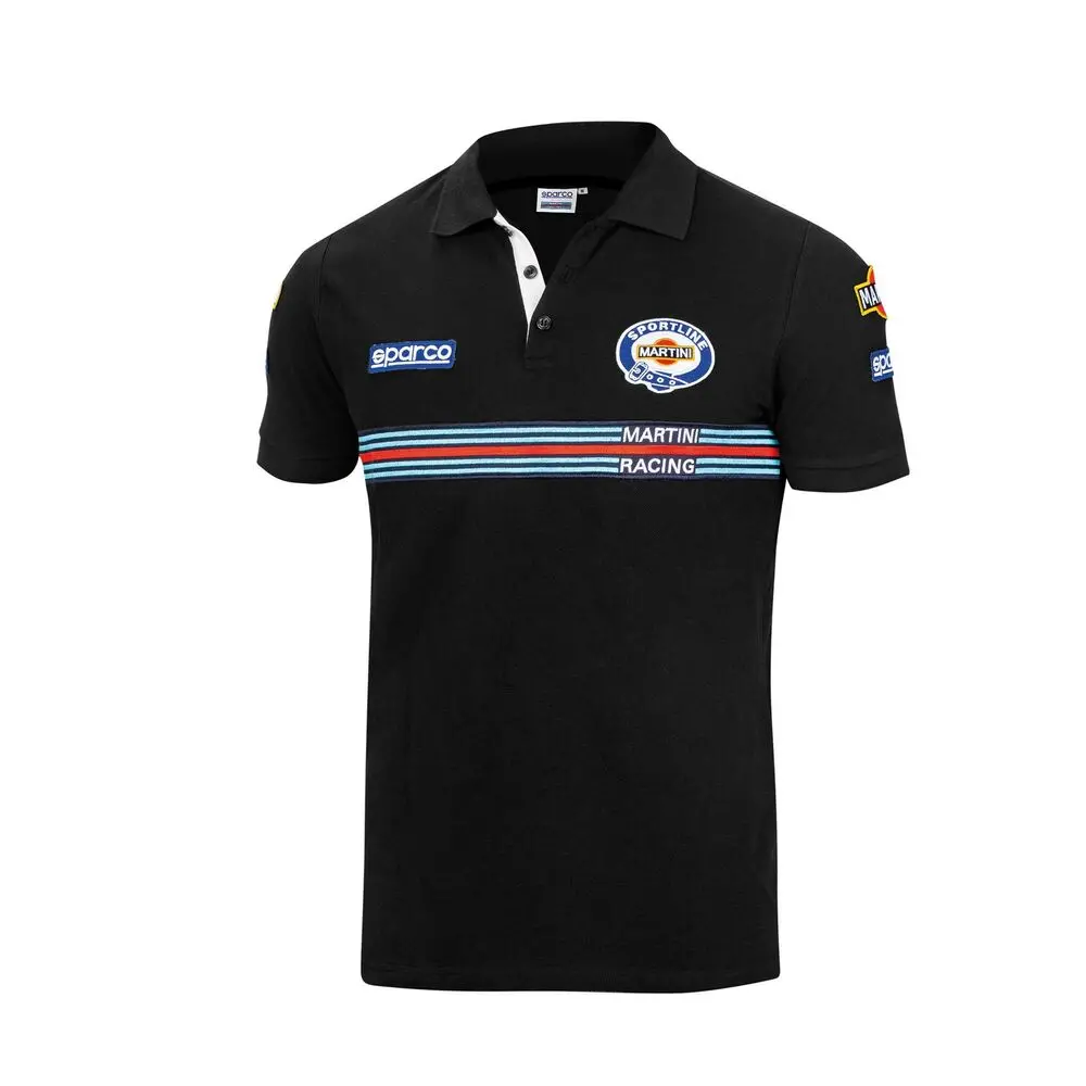 Polo De Manga Curta Homem Sparco Martini Racing Preto (Tamanho L) 1