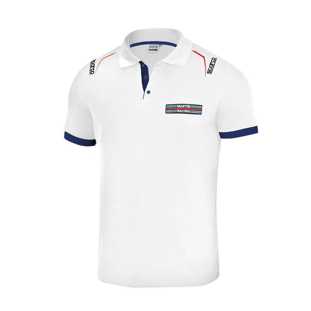 Polo De Manga Curta Homem Sparco Martini Racing Branco (Tamanho L) 1