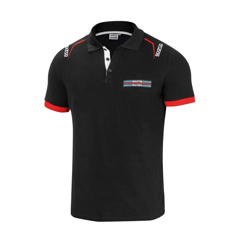 Polo De Manga Curta Sparco Martini-R L Preto 1