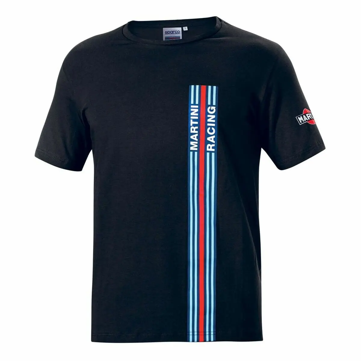Camisola De Manga Curta Homem Sparco Martini Racing Preto (Tamanho S) 1
