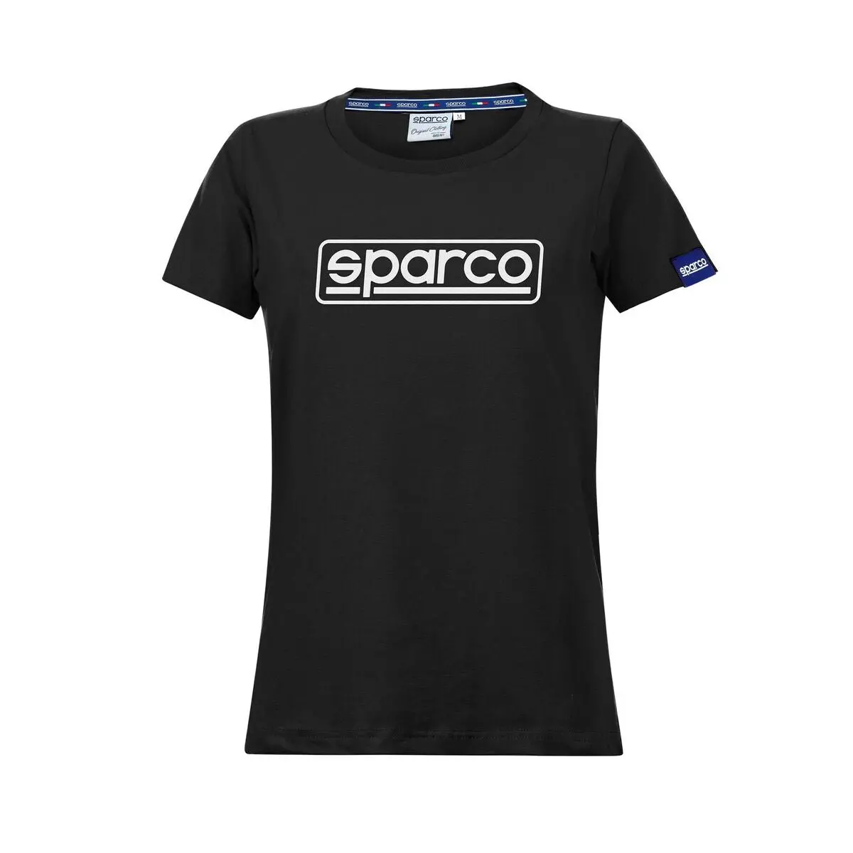 Camisola De Manga Curta Mulher Sparco Lady Frame Preto (S) 1