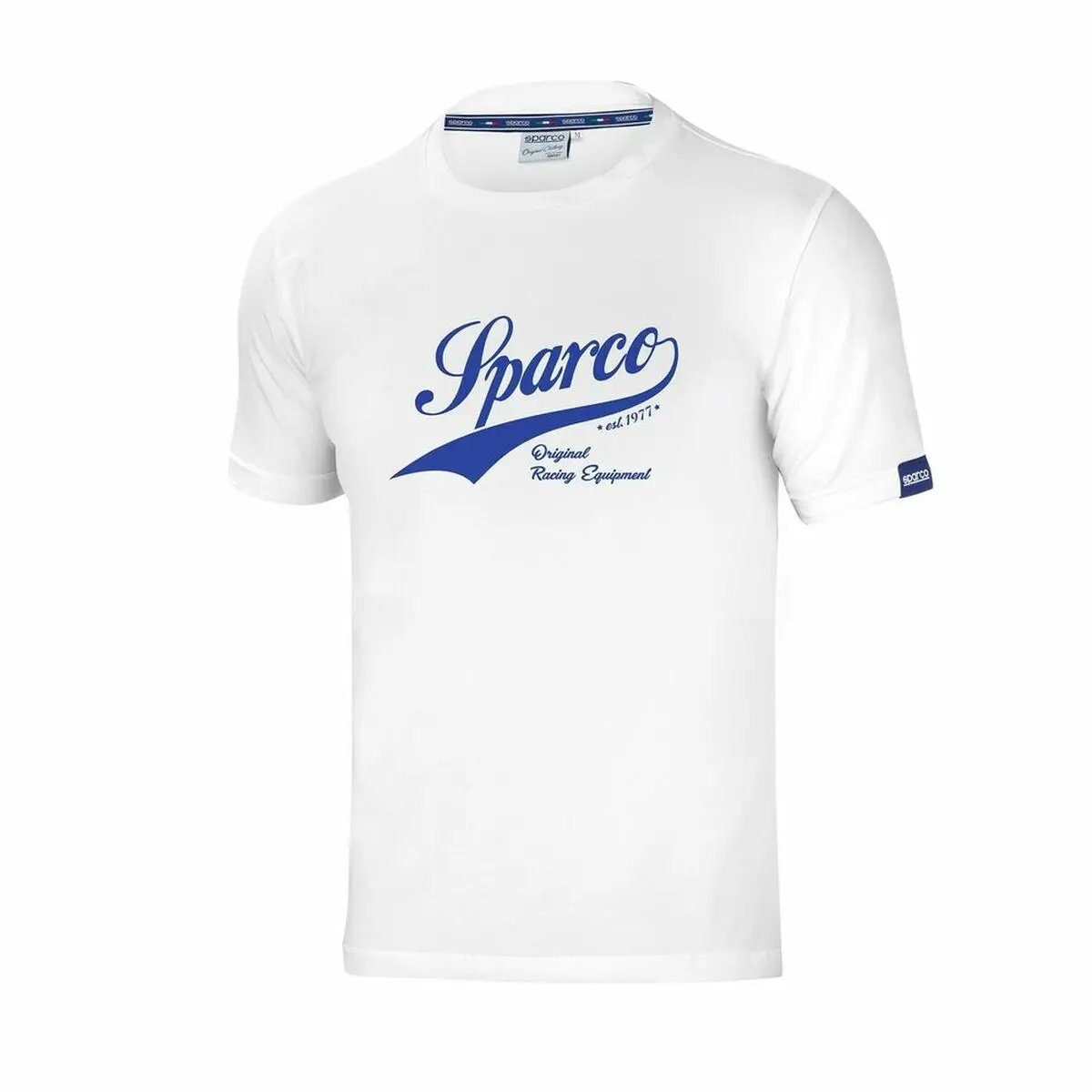 Camisola De Manga Curta Homem Sparco Vintage Branco Xl 1