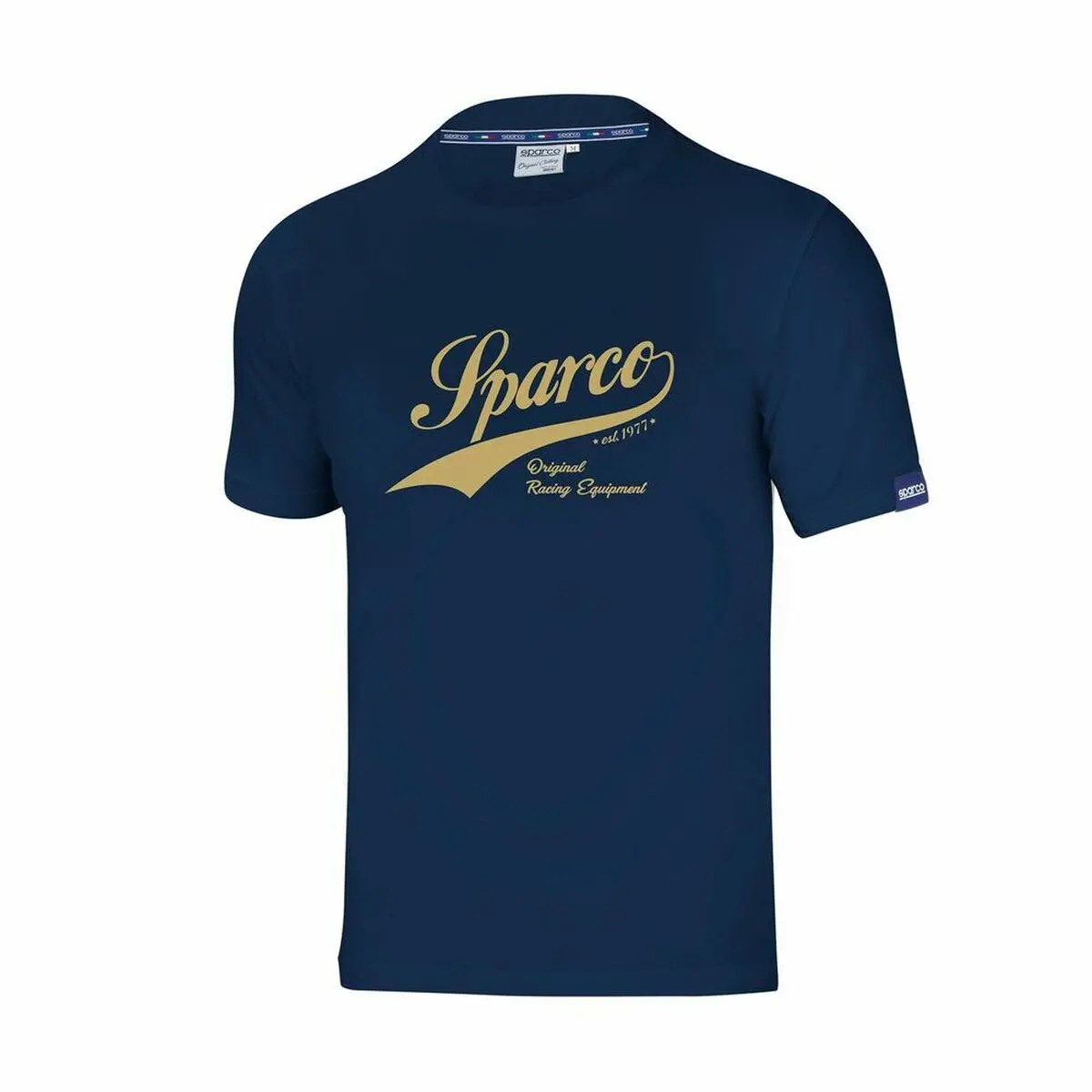 Camisola De Manga Curta Homem Sparco Vintage Azul Marinho S 1