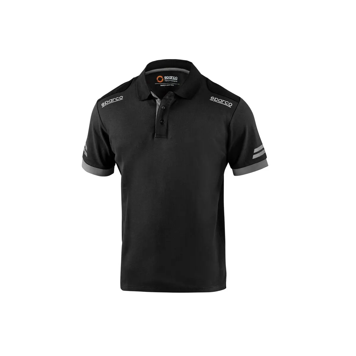 Polo De Manga Curta Homem Sparco Koma Tools 02415Nrgs Preto Cinzento 1