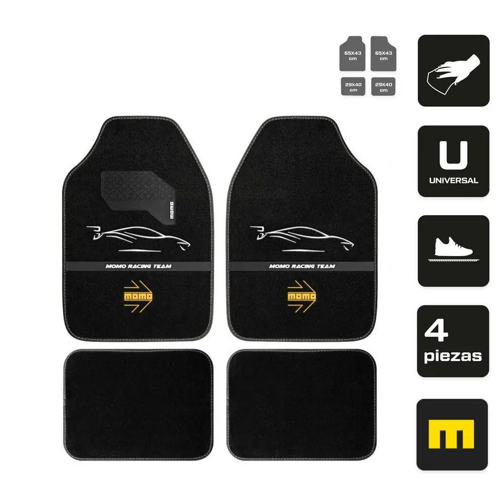 Tapetes Para Automóvel Momo Momlcm4a7bw Universal 2