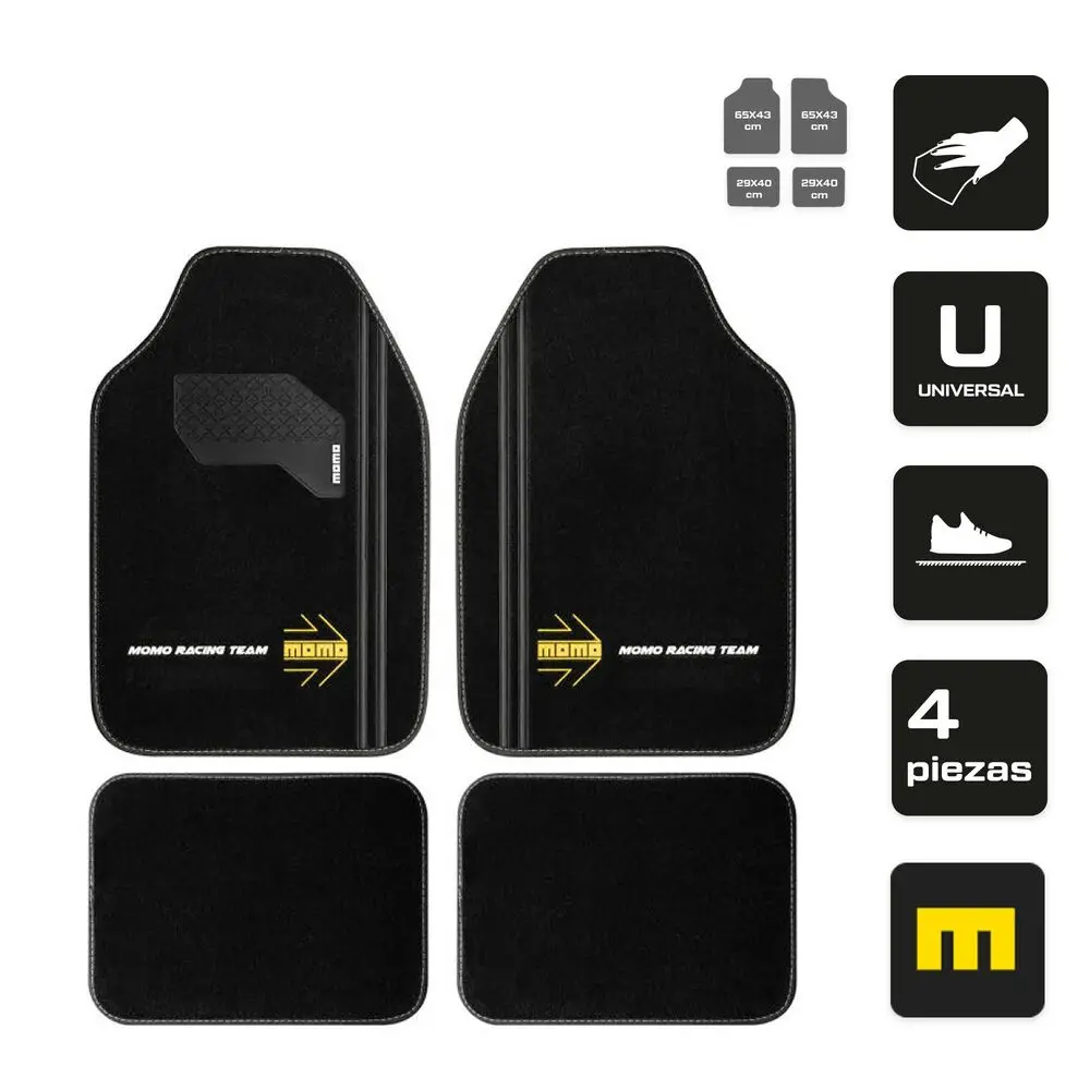 Tapetes Para Automóvel Momo Momlcm4a8bk Universal 2