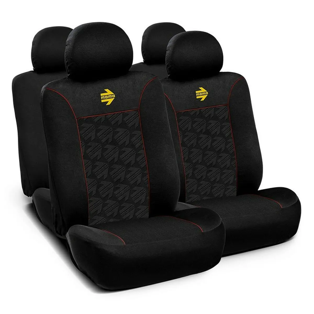 Conjunto De Capas Para Assentos Momo Momlsc050br Preto Vermelho 11 Peças 1