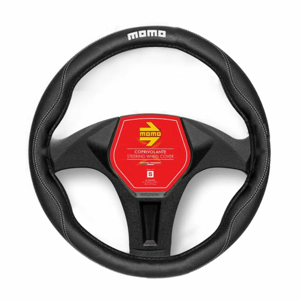 Forro Para O Volante Momo Momlswc011bw Preto Ø 36,5 - 39 Cm 1