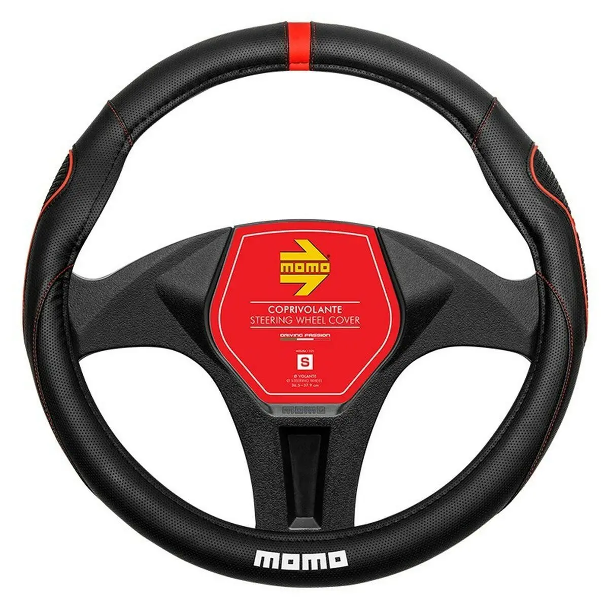Forro Para O Volante Momo Momlswc014brs 36,5-37,9 Cm Preto 1
