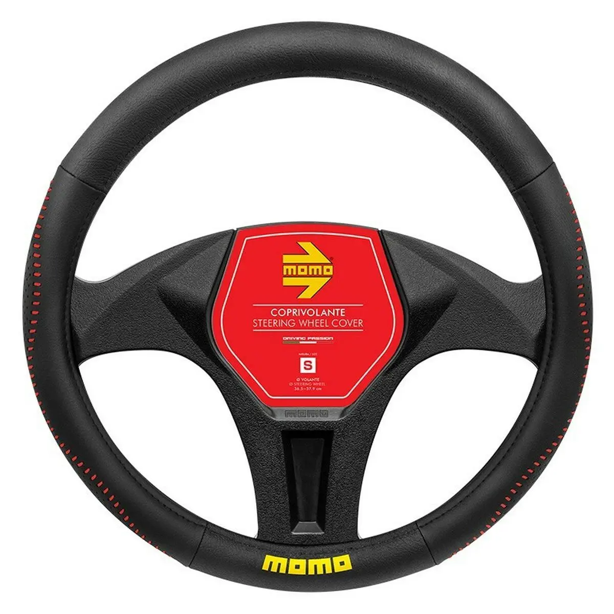 Forro Para O Volante Momo Momlswc018brs Preto/Vermelho Ø 36 Cm 1
